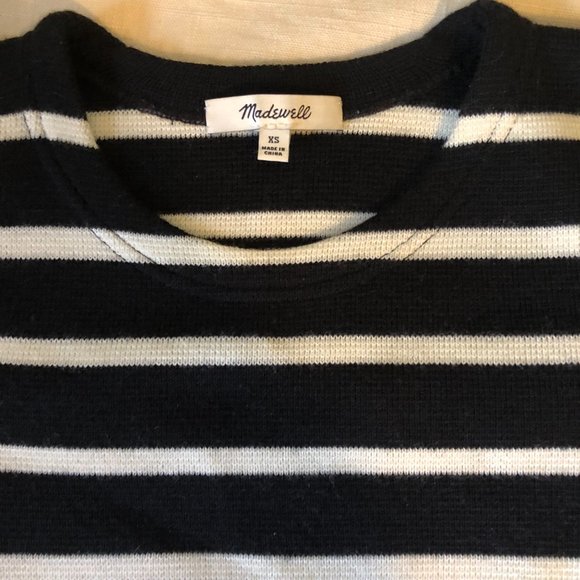 Madewell Black & White Striped Sweater Top - XS - Picture 3 of 4